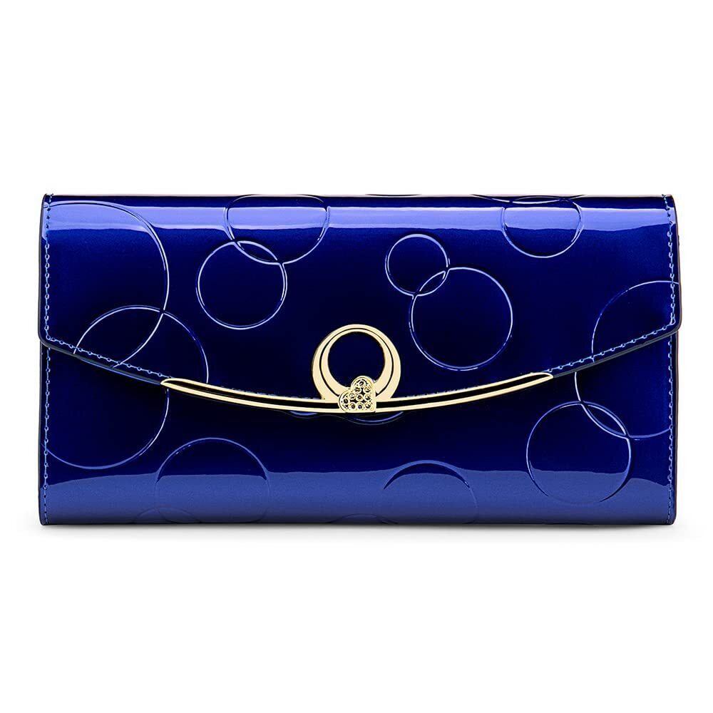 2616 RFID Blocking Leather Wallet Large Capacity 3-Fold Magnetic Closure